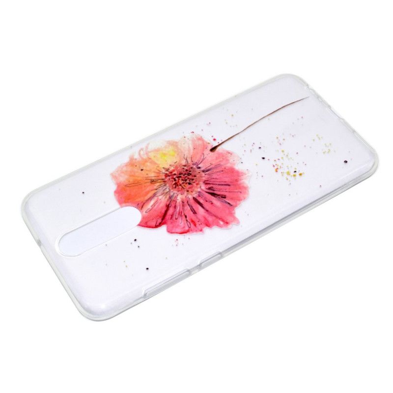 Coque Oneplus 8 Transparente Coquelicot Aquarelle