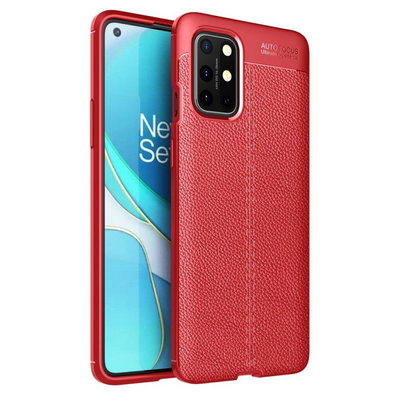 Coque Oneplus 8t Effet Cuir Litchi Double Line