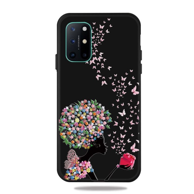 Coque Oneplus 8t Femme À La Tête Fleurie