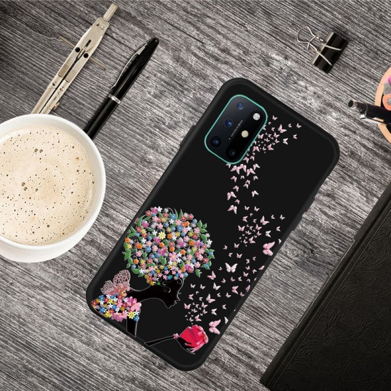 Coque Oneplus 8t Femme À La Tête Fleurie