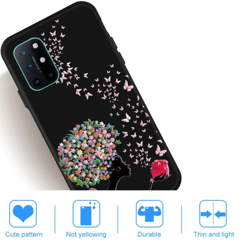 Coque Oneplus 8t Femme À La Tête Fleurie