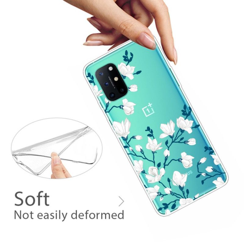 Coque Oneplus 8t Fleurs Blanches