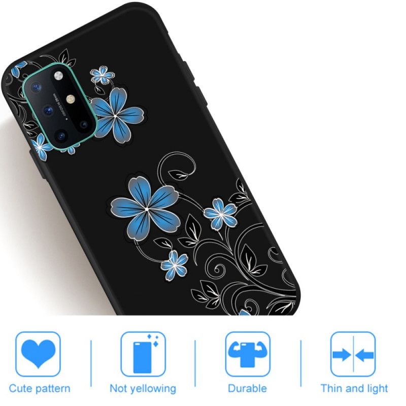 Coque Oneplus 8t Fleurs Bleues