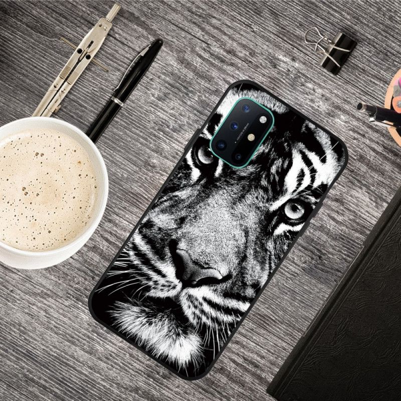 Coque Oneplus 8t Tigre Noir Et Blanc