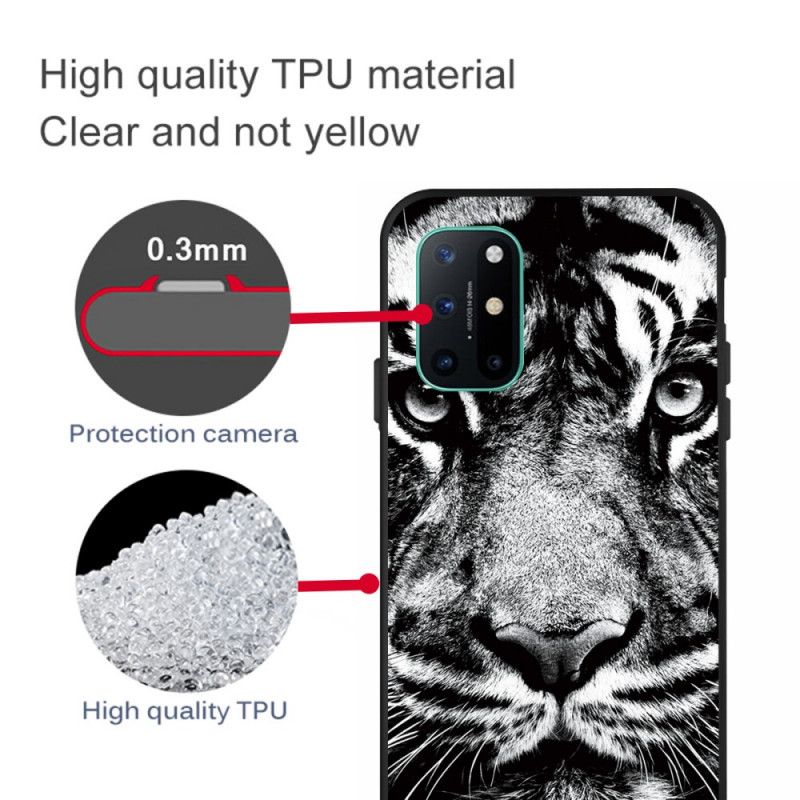 Coque Oneplus 8t Tigre Noir Et Blanc