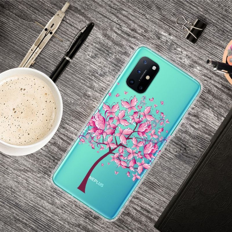 Coque Oneplus 8t Transparente Arbre À Papillons