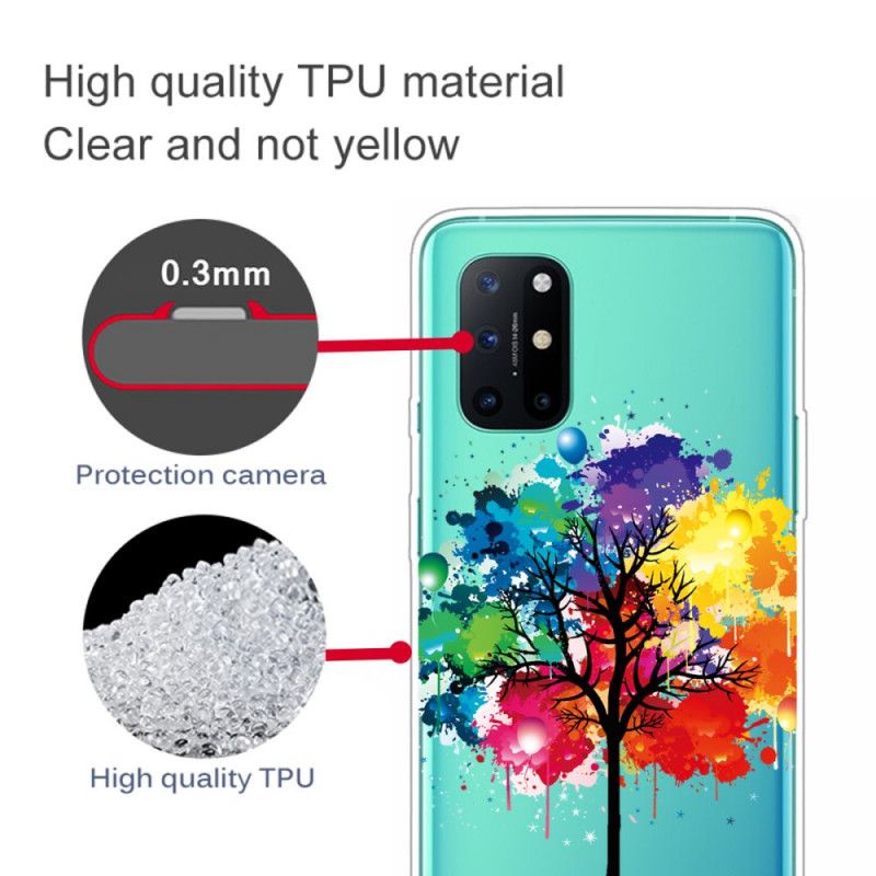 Coque Oneplus 8t Transparente Arbre Aquarelle