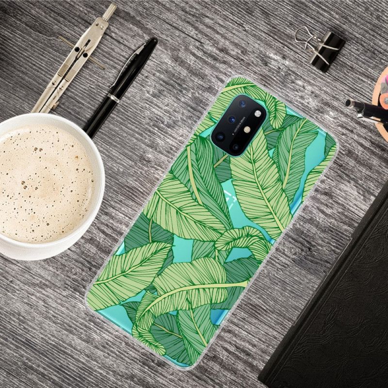 Coque Oneplus 8t Transparente Feuilles Graphiques