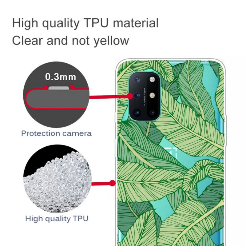 Coque Oneplus 8t Transparente Feuilles Graphiques