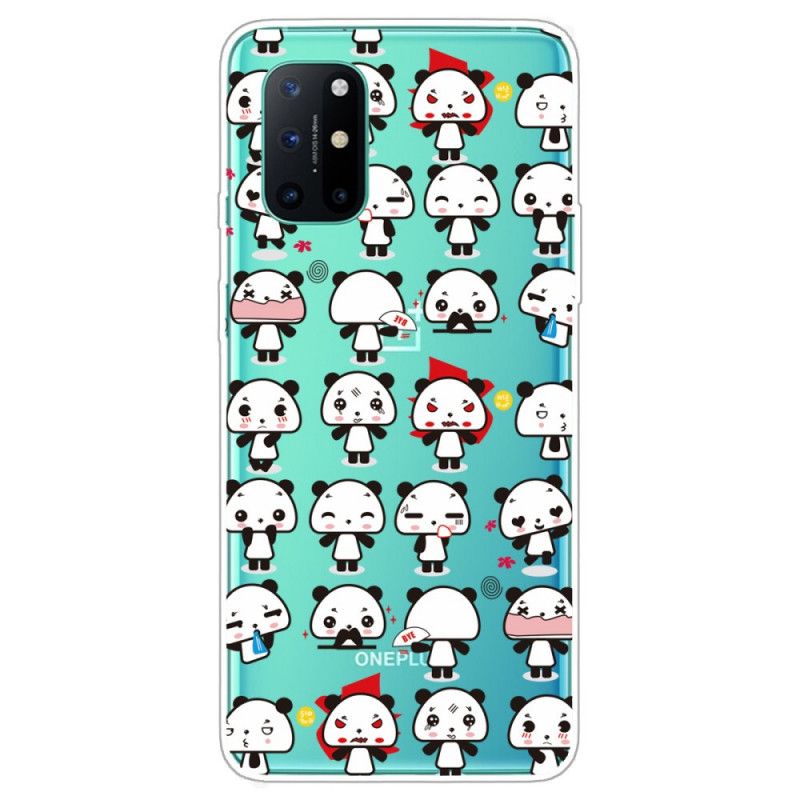 Coque Oneplus 8t Transparente Pandas Funny