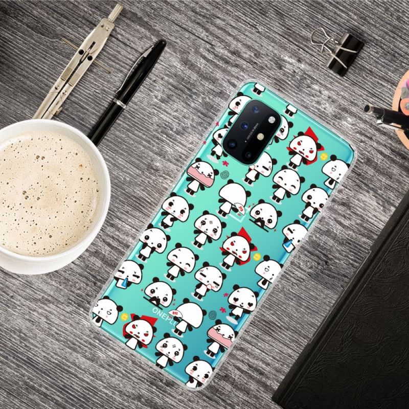 Coque Oneplus 8t Transparente Pandas Funny