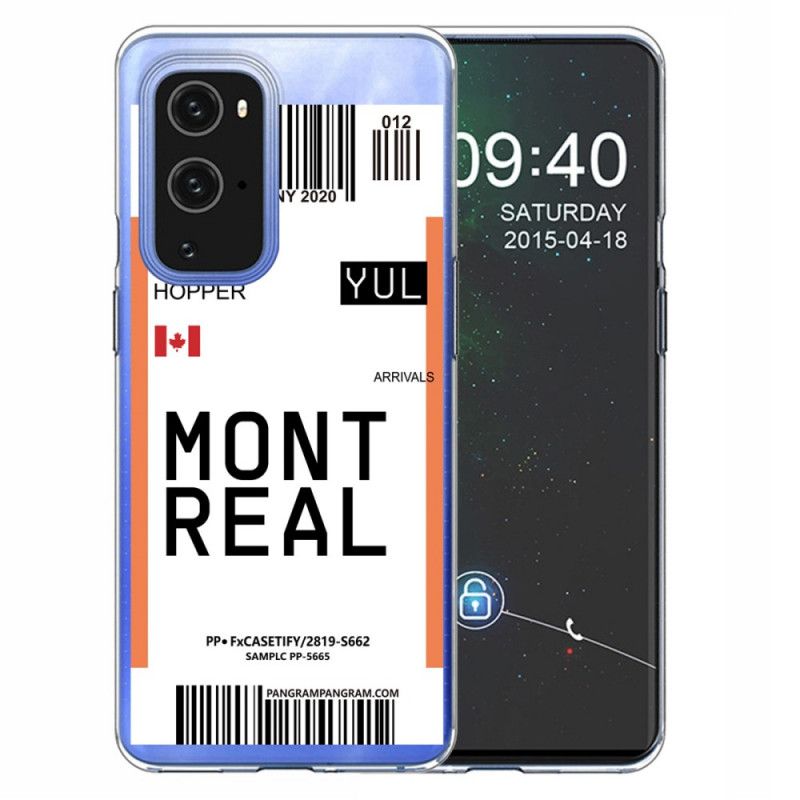 Coque Oneplus 9 Boarding Pass To Montreal