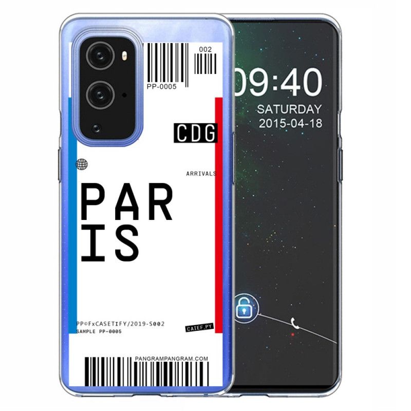 Coque Oneplus 9 Boarding Pass To Paris