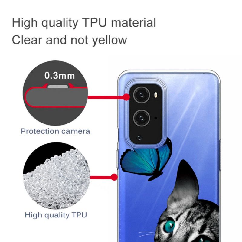 Coque Oneplus 9 Chat Et Papillon