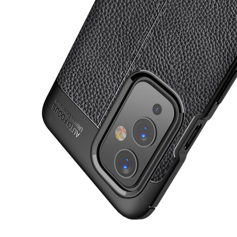 Coque Oneplus 9 Effet Cuir Litchi Double Line