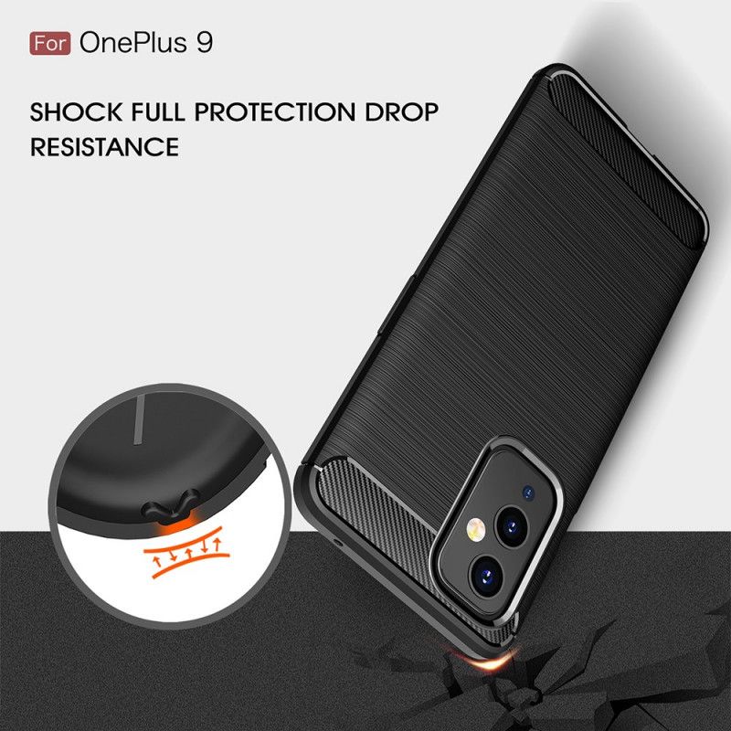 Coque Oneplus 9 Fibre Carbone Brossée