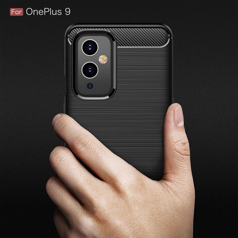 Coque Oneplus 9 Fibre Carbone Brossée