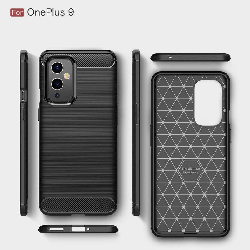 Coque Oneplus 9 Fibre Carbone Brossée