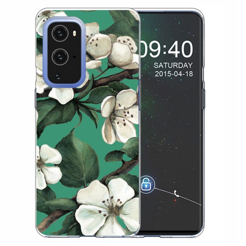 Coque Oneplus 9 Fleurs Blanches Peintes