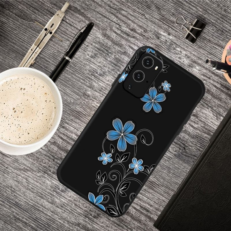 Coque Oneplus 9 Fleurs Bleues