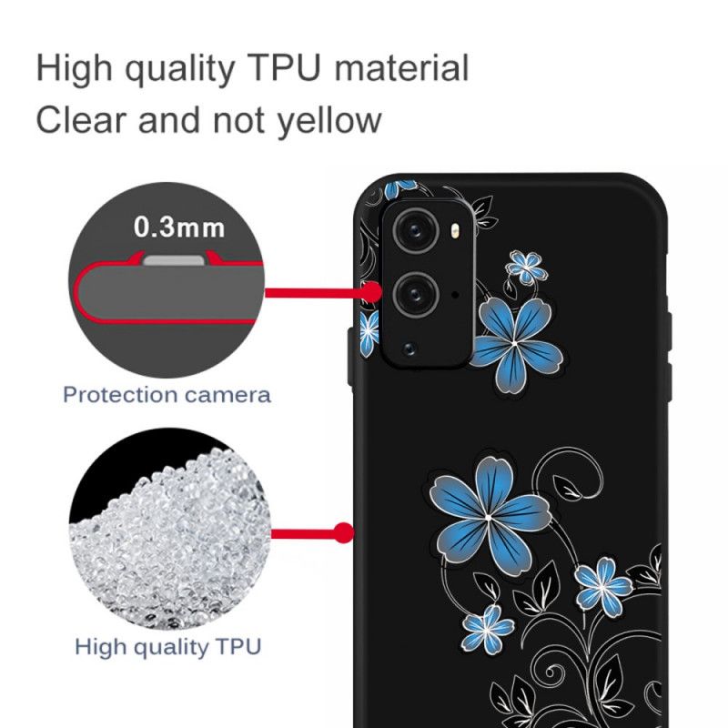 Coque Oneplus 9 Fleurs Bleues