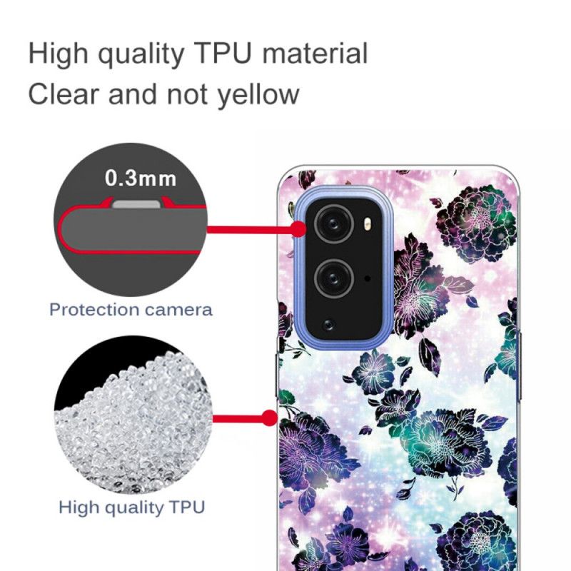 Coque Oneplus 9 Fleurs Vintage Colorées