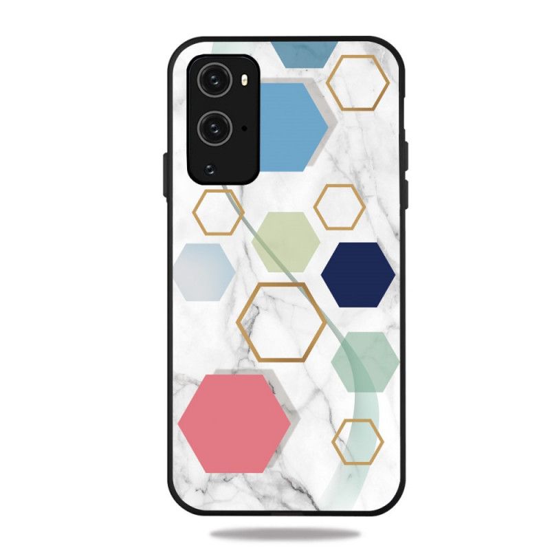 Coque Oneplus 9 Marbre Géométrie Colorée