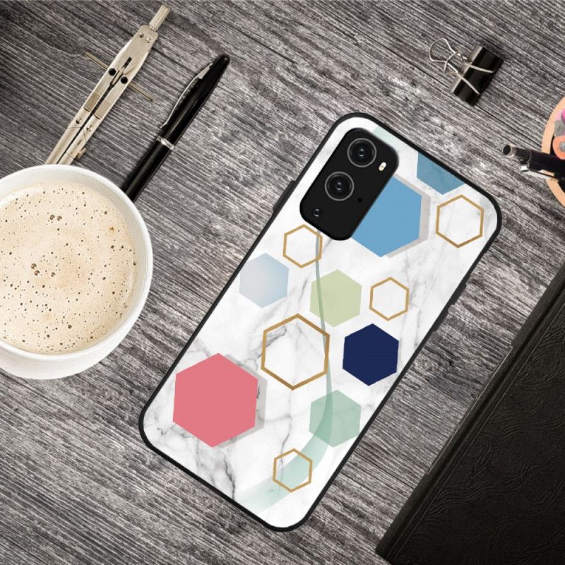 Coque Oneplus 9 Marbre Géométrie Colorée