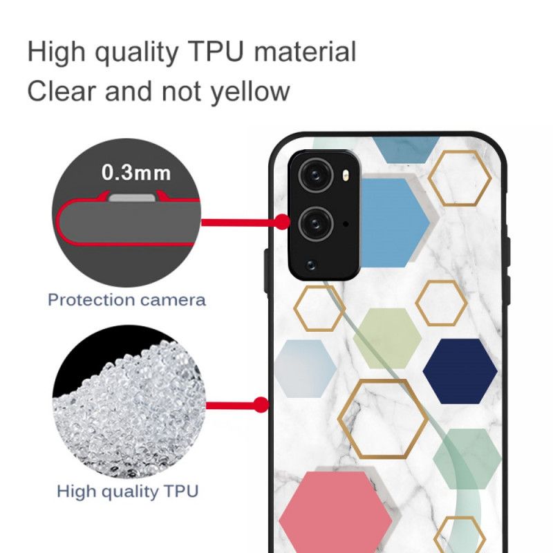 Coque Oneplus 9 Marbre Géométrie Colorée