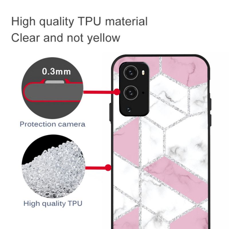 Coque Oneplus 9 Pro Marbre Paillettes