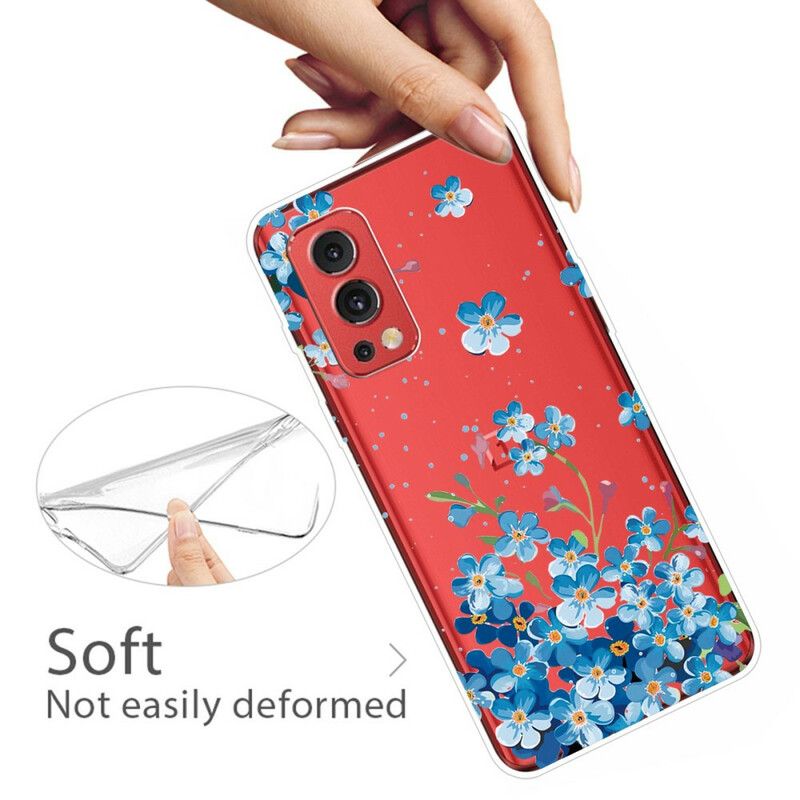 Coque OnePlus Nord 2 5G Fleurs Bleues