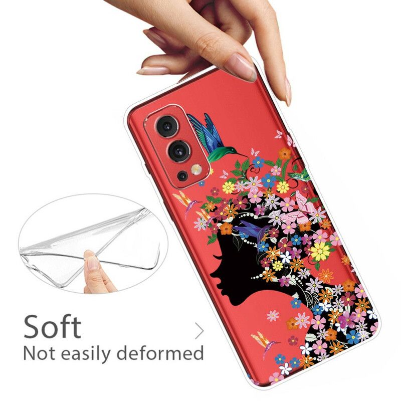 Coque OnePlus Nord 2 5G Transparente Chevelure Fleuri