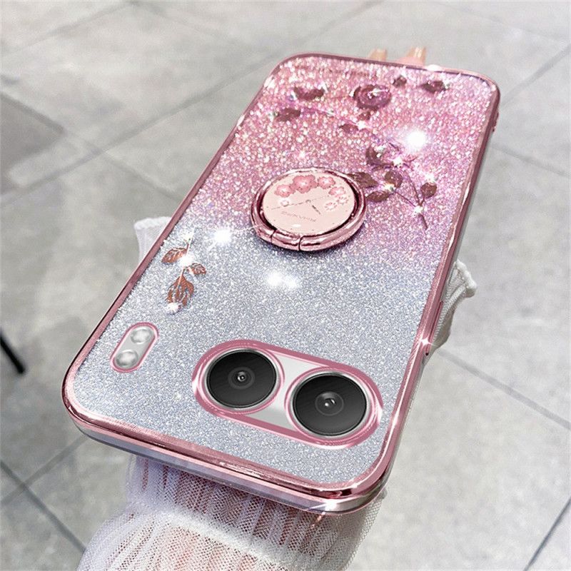 Coque OnePlus Nord 4 Anneau-Support Paillettes et Strass KADEM