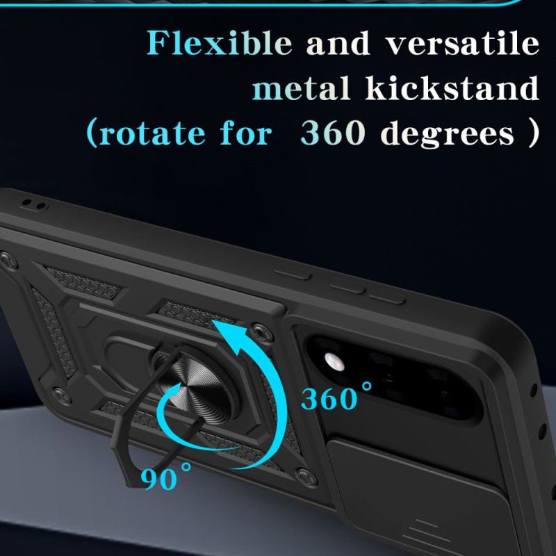 Coque OnePlus Nord 5 Couvercle Coulissant pour Caméra et Support