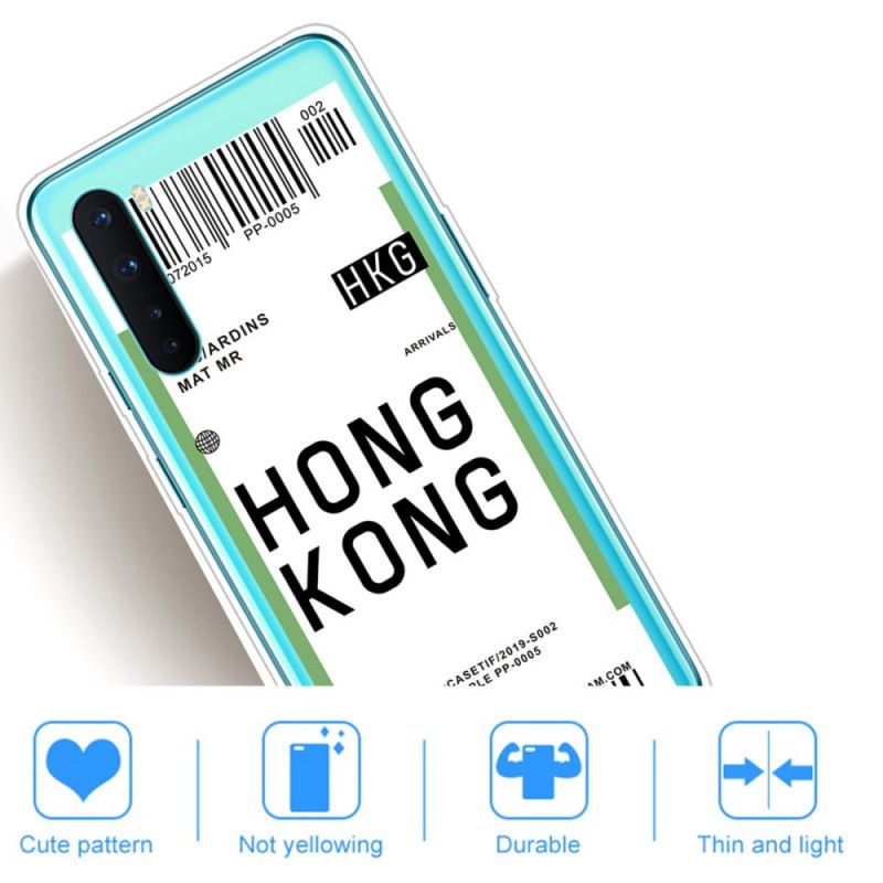 Coque Oneplus Nord Boarding Pass To Hong Kong