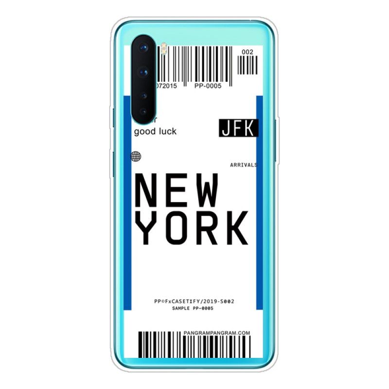 Coque Oneplus Nord Boarding Pass To New York