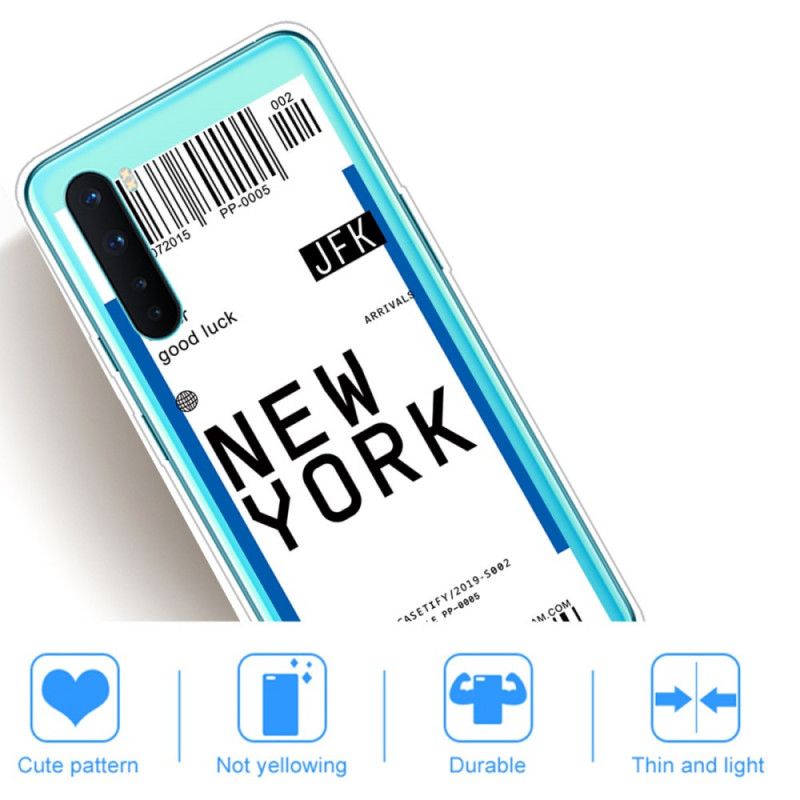 Coque Oneplus Nord Boarding Pass To New York