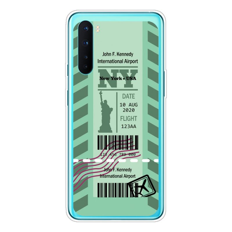 Coque Oneplus Nord Boarding Pass To New York