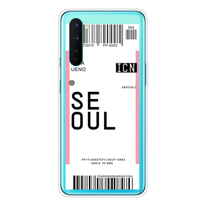 Coque Oneplus Nord Boarding Pass To Seoul