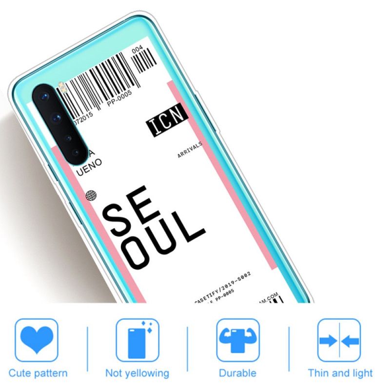 Coque Oneplus Nord Boarding Pass To Seoul