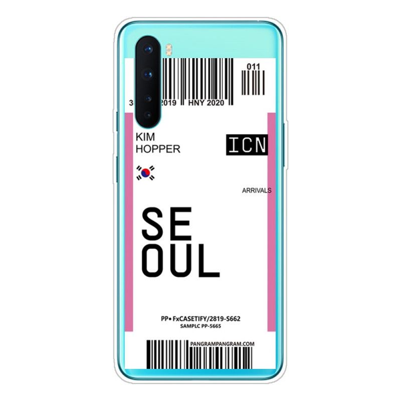 Coque Oneplus Nord Boarding Pass To Seoul