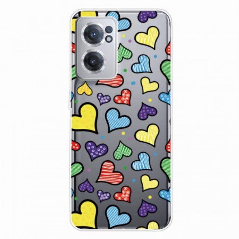 Coque OnePlus Nord CE 2 5G Cœurs Multicolores