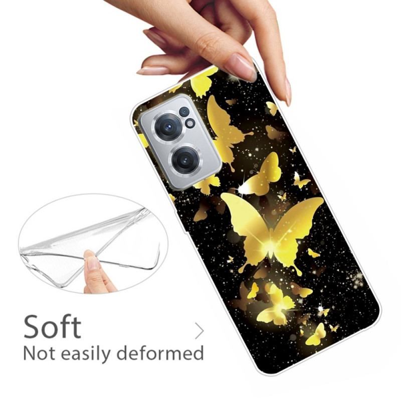 Coque OnePlus Nord CE 2 5G Papillon Dorés