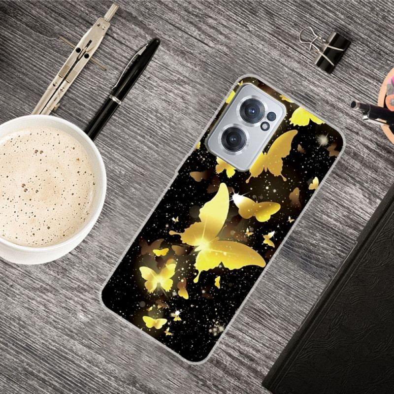 Coque OnePlus Nord CE 2 5G Papillon Dorés