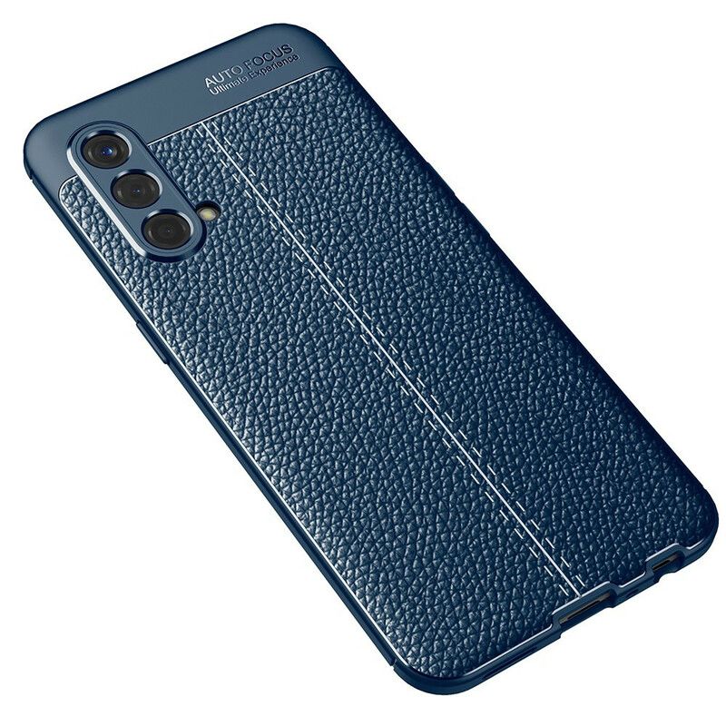 Coque OnePlus Nord CE 5G Effet Cuir Litchi Double Line