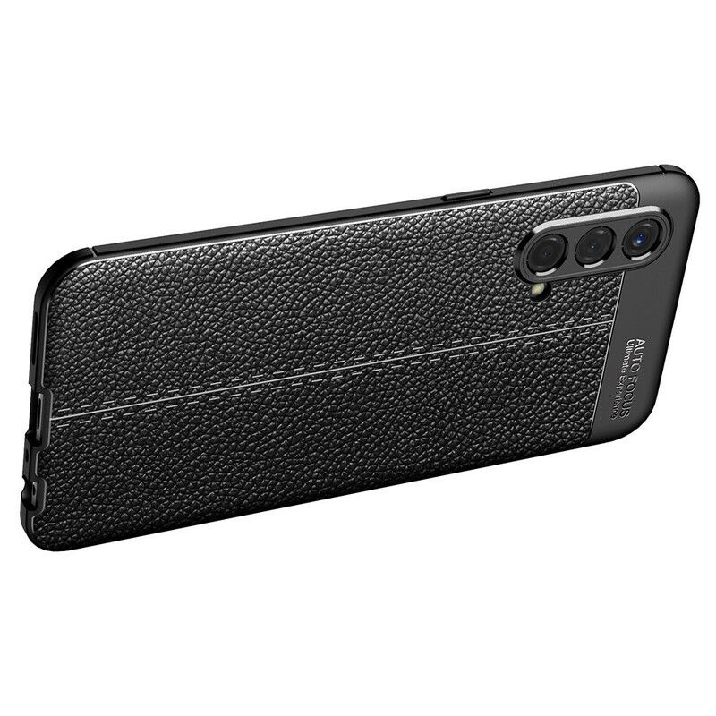 Coque OnePlus Nord CE 5G Effet Cuir Litchi Double Line