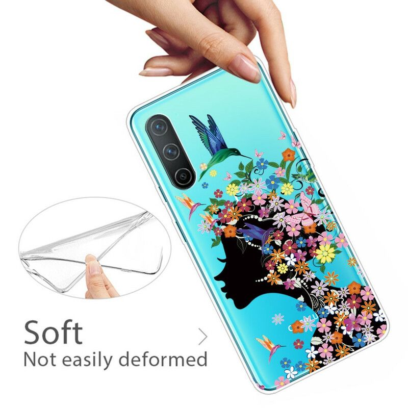 Coque OnePlus Nord CE 5G Transparente Chevelure Fleuri