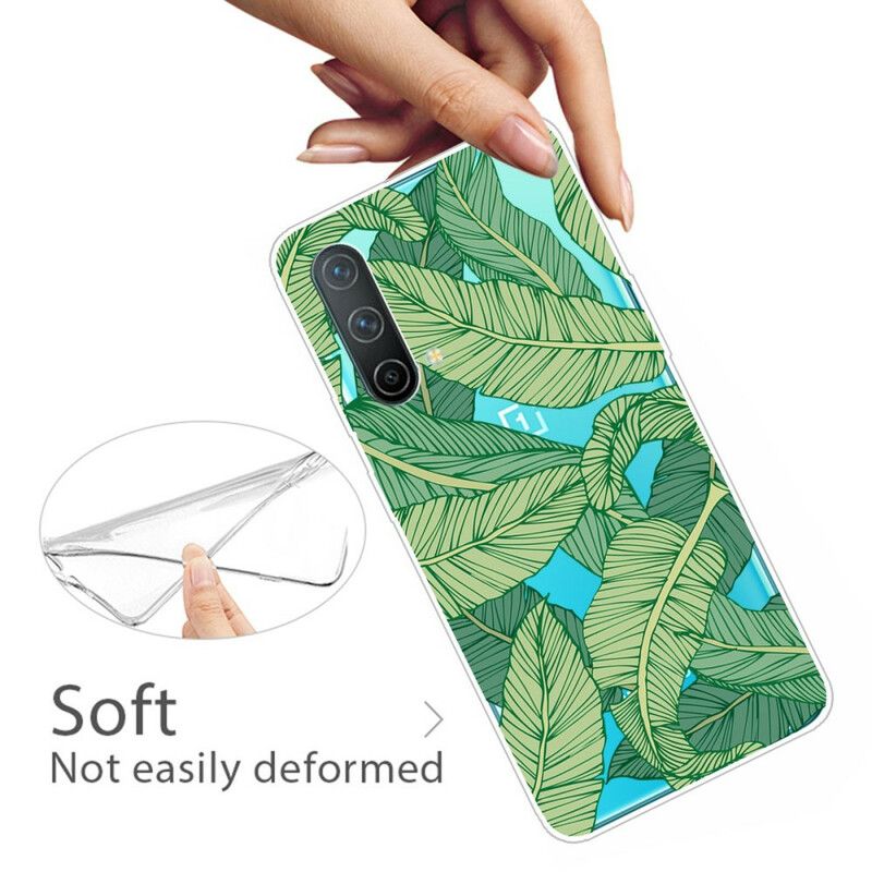 Coque OnePlus Nord CE 5G Transparente Feuilles Graphiques