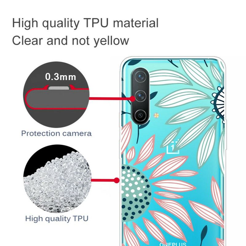 Coque OnePlus Nord CE 5G Transparente Une Fleur