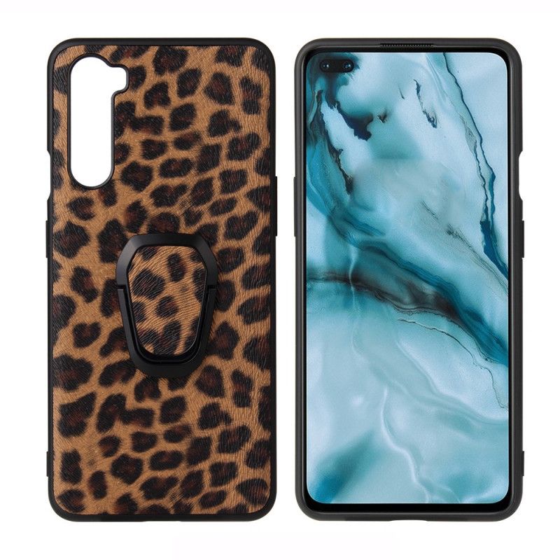 Coque Oneplus Nord Effet Peau De Léopard Anneau-support